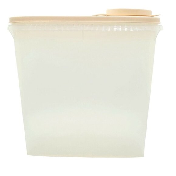 Vintage Tupperware Cereal Keeper 13 Cup w/Flip-Top Sheer Peach Top #469 & 471-12 - Picture 4 of 7